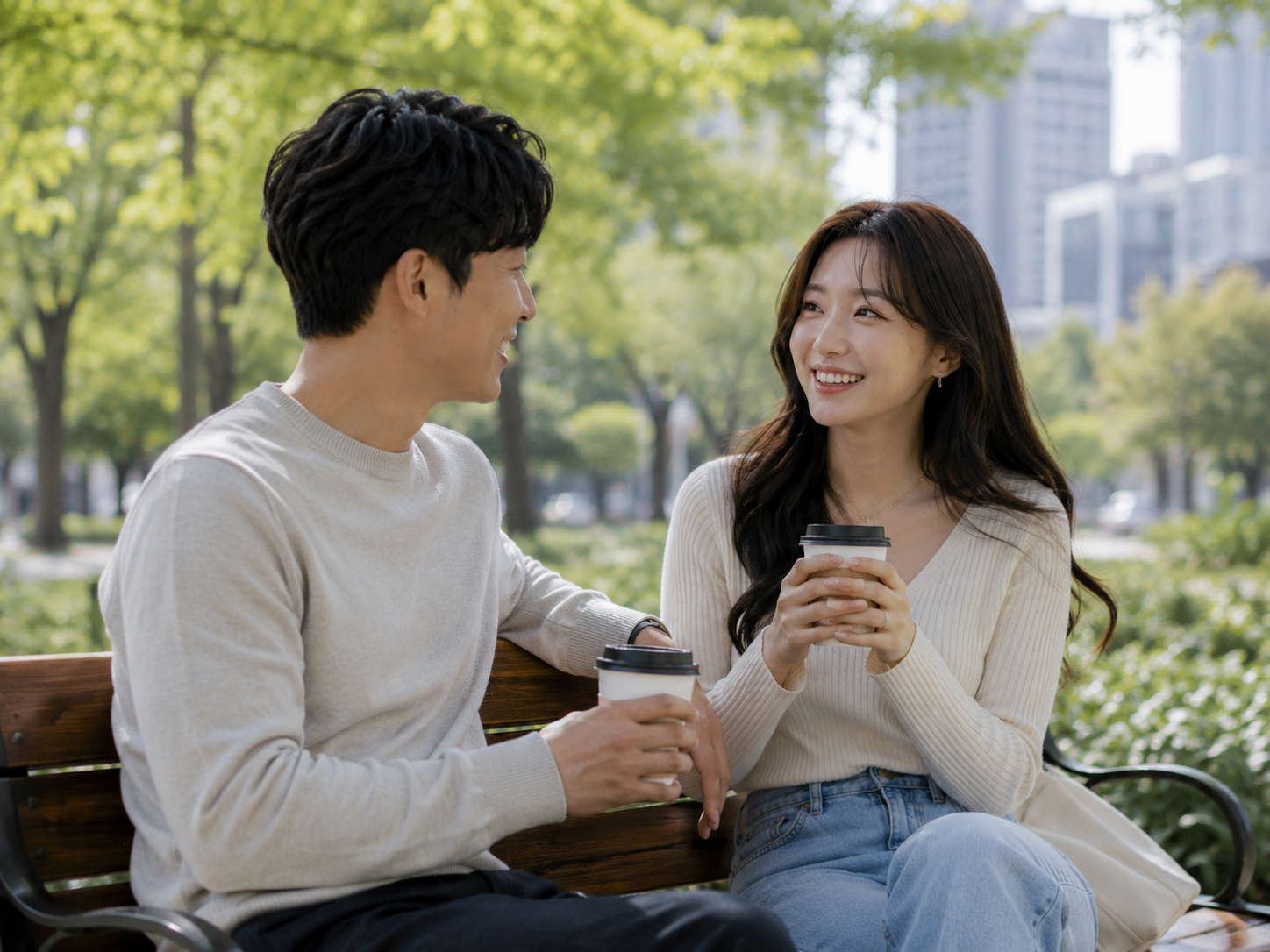 앱 대화 이후 오프라인 만남으로 이어지는 장면